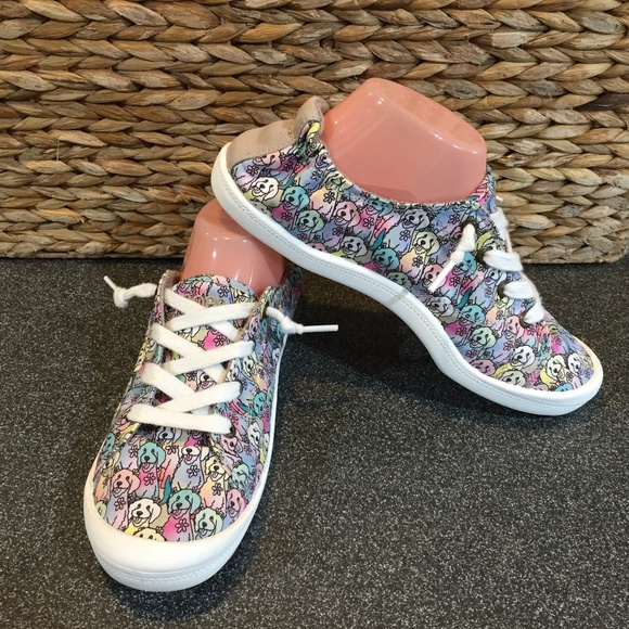 BOBS from Skechers Colorful Dog Pattern Sneakers - Picture 1 of 16